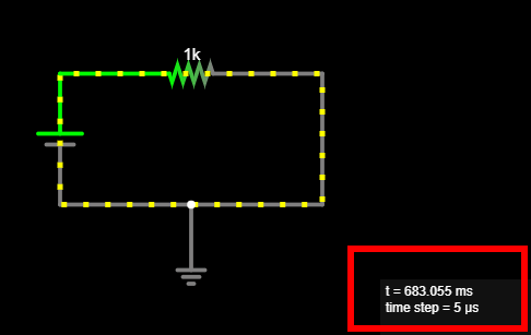 Screenshot: Circuit Simulator: Ohm's law